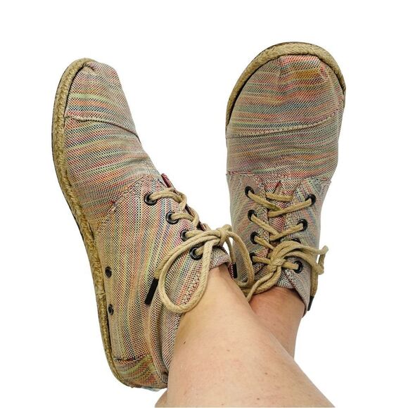 TOMS Pilar Stripe Rope Desert Botas - Size 7.5 - Picture 5 of 15